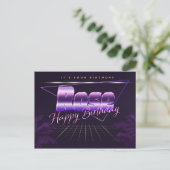 Rose Name Vorname lila Postkarte Geburtstag ポストカード (スタンド正面)