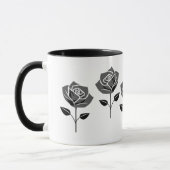 Rose noire minimaliste élégante. マグカップ (左)