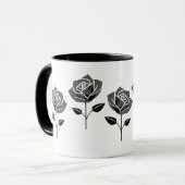Rose noire minimaliste élégante. マグカップ (正面左)
