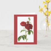 Rose Notecard Redouteの司教の カード (黄色い花)