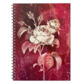 ROSE on Red Background ノートブック (正面)