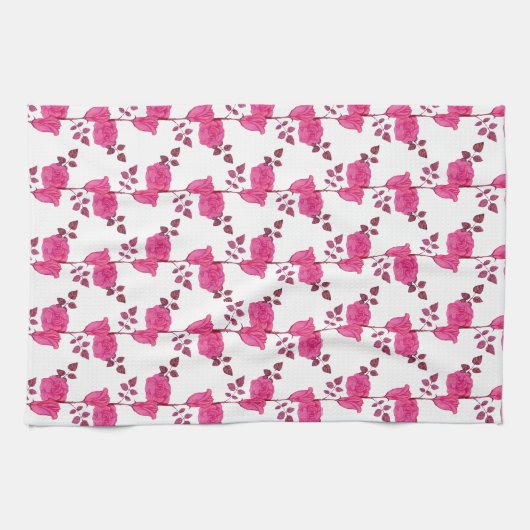 Rose on the Vine Kitchen Towel キッチンタオル (横)