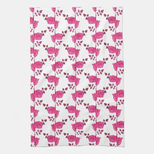 Rose on the Vine Kitchen Towel キッチンタオル (縦)