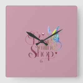 Rose Online Shop Clock スクエア壁時計