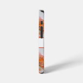 Rose Orange Red 水彩花 フラワー フォン iPhoneケース (左側面)