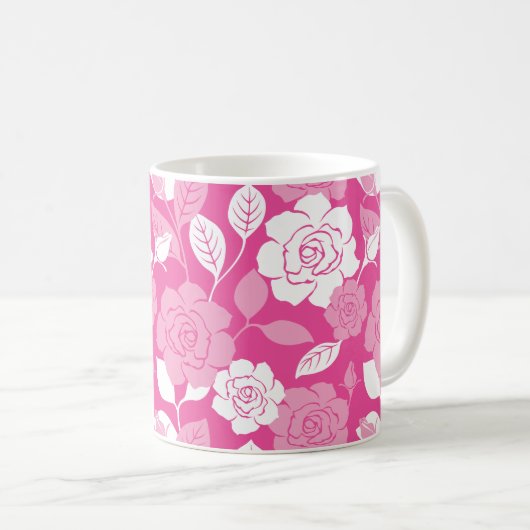 ROSE PATTERN (PINK) コーヒーマグカップ (正面右)