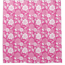 ROSE PATTERN (PINK) シャワーカーテン