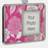 ROSE PATTERN (PINK) シルバープレートフレームオーナメント (右)
