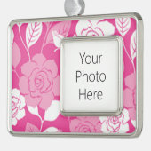 ROSE PATTERN (PINK) シルバープレートフレームオーナメント (左)