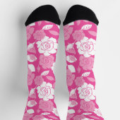 ROSE PATTERN (PINK) ソックス (上部)