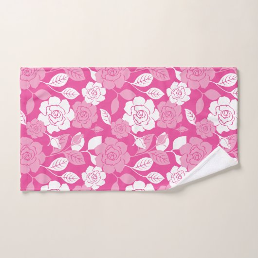 ROSE PATTERN (PINK) バスタオルセット (ハンドタオル)