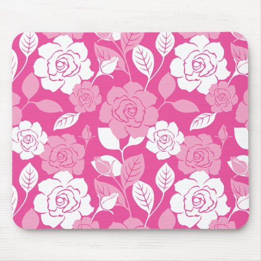 ROSE PATTERN (PINK) マウスパッド (正面)