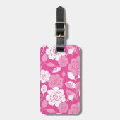 ROSE PATTERN (PINK) ラゲッジタグ (正面縦)