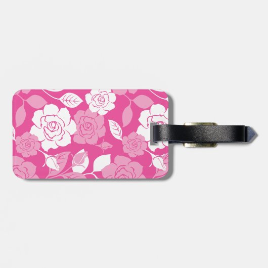 ROSE PATTERN (PINK) ラゲッジタグ (裏面横)
