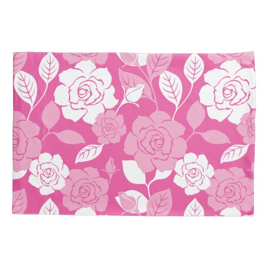 ROSE PATTERN (PINK) 枕カバー (裏面-左)