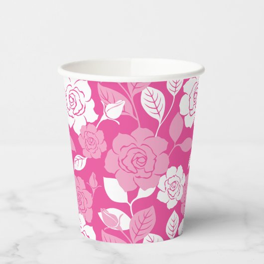 ROSE PATTERN (PINK) 紙コップ (左)