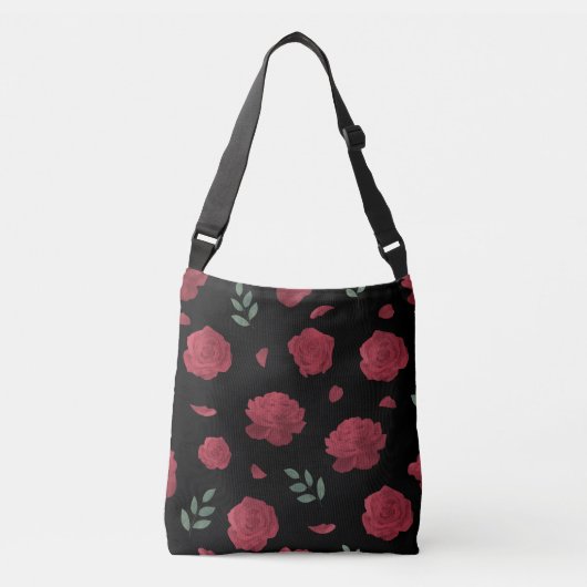 Rose Pattern Shoulder Bag | Tote Bag クロスボディバッグ (正面)