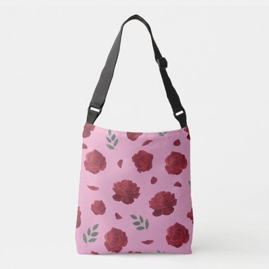 Rose Pattern Shoulder Bag | Tote Bag クロスボディバッグ (正面)