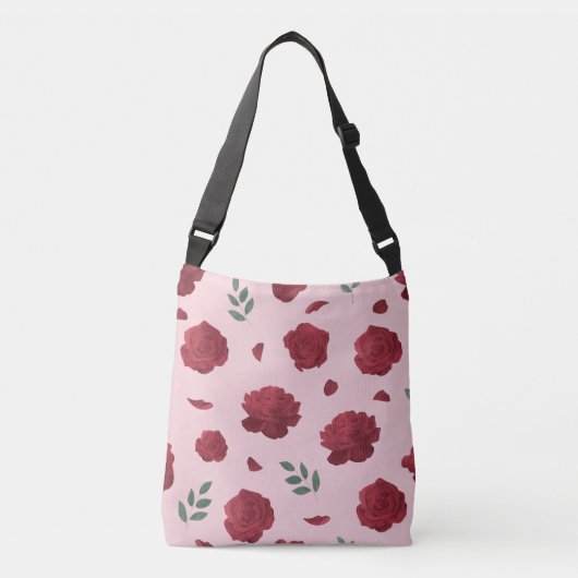 Rose Pattern Shoulder Bag | Tote Bag クロスボディバッグ (正面)