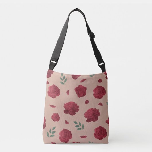 Rose Pattern Shoulder Bag | Tote Bag クロスボディバッグ (正面)