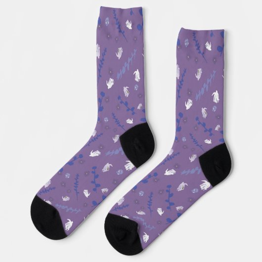 Rose Pattern Women's Socks ソックス (左)