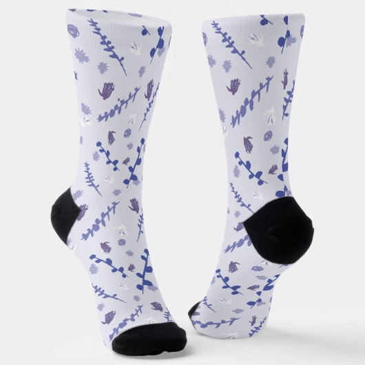 Rose Pattern Women's Socks ソックス (傾斜あり)