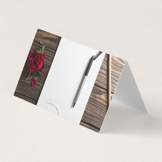 rose pen and paper 名刺 (正面)