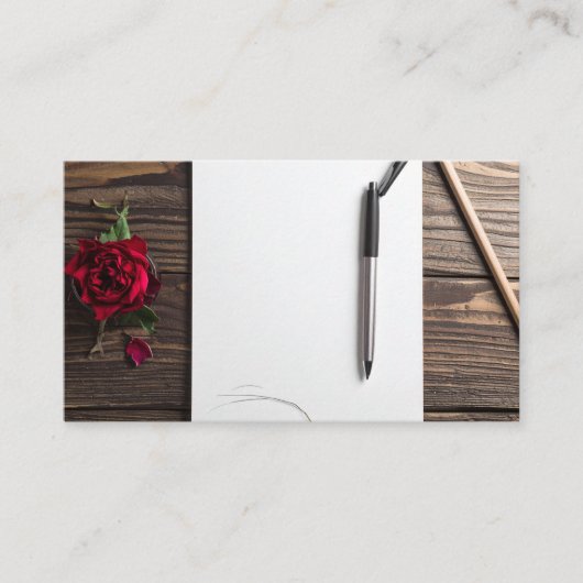 rose pen and paper 名刺 (正面)