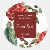 Rose Perfume Label ラウンドシール (正面)