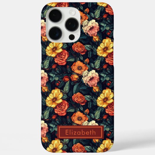 Rose Personalizable Name iPhoneケース ガールズ用 Case-Mate iPhoneケース (裏面)