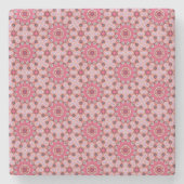 Rose Petal Tile Pattern ストーンコースター (正面)
