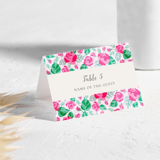 Rose Petals Flowers Garden Wedding Place Card テーブルナンバー