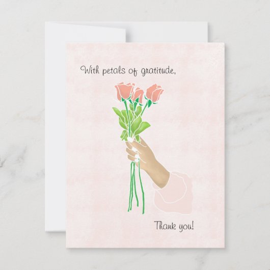 Rose Petals of gratitude Thank you card シーズンカード (正面)