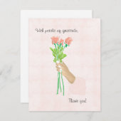 Rose Petals of gratitude Thank you card シーズンカード (正面/裏面)