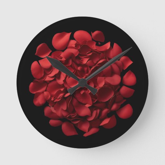 Rose Petals Wall Clock ラウンド壁時計 (正面)