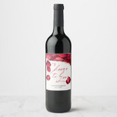 Rose Petals Wedding Wine Lable ワインラベル (正面)