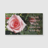 Rose Photo Inspirational Quote Magnetic Card (正面)