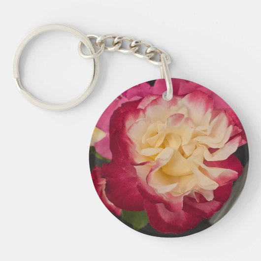 Rose Photo on Acrylic Key chain 2-sided キーホルダー (正面)