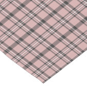 Rose Pink Black Plaid Classic Pattern ショートテーブルランナー (コーナー)