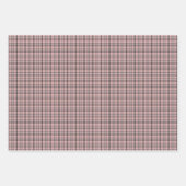 Rose Pink Black Plaid Classic Pattern ラッピングペーパーシート (正面)