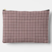 Rose Pink Black Plaid Classic Pattern Retro アクセサリーポーチ (正面)