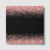 Rose Pink Dress Faux Glitter Quinceanera ゲストブック (裏面)