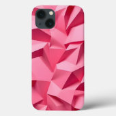 Rose Pink Geometric iPhone Case with 3D Texture Case-Mate iPhoneケース (裏面)