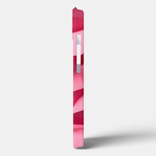 Rose Pink Geometric iPhone Case with 3D Texture Case-Mate iPhoneケース (裏面 / 左)