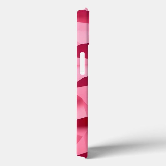 Rose Pink Geometric iPhone Case with 3D Texture Case-Mate iPhoneケース (裏面 / 右)