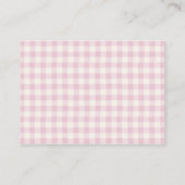 Rose Pink Gingham Personalized Little ノートカード (裏面)