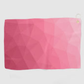 Rose pink gradient geometric mesh pattern ゴルフタオル (横)