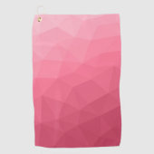 Rose pink gradient geometric mesh pattern ゴルフタオル (正面)