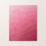 Rose pink gradient geometric mesh pattern ジグソーパズル<br><div class="desc">Rose pink gradient geometric mesh pattern jigsaw puzzle. 
Triangle geometric mesh with light to dark ombre gradient.</div>