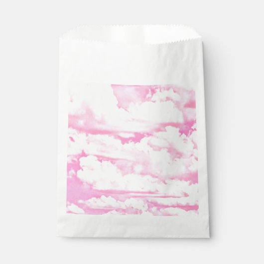 Rose Pink Happy Clouds Decor フェイバーバッグ (正面)